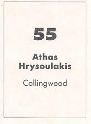 1990 Select AFL Stickers #55 Athas Hrysoulakis Back